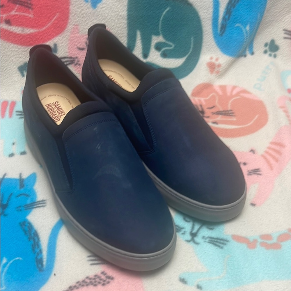 Samuel Hubbard Men’s 10 W Leather Slip-On Casual Shoes Memory Foam Insoles